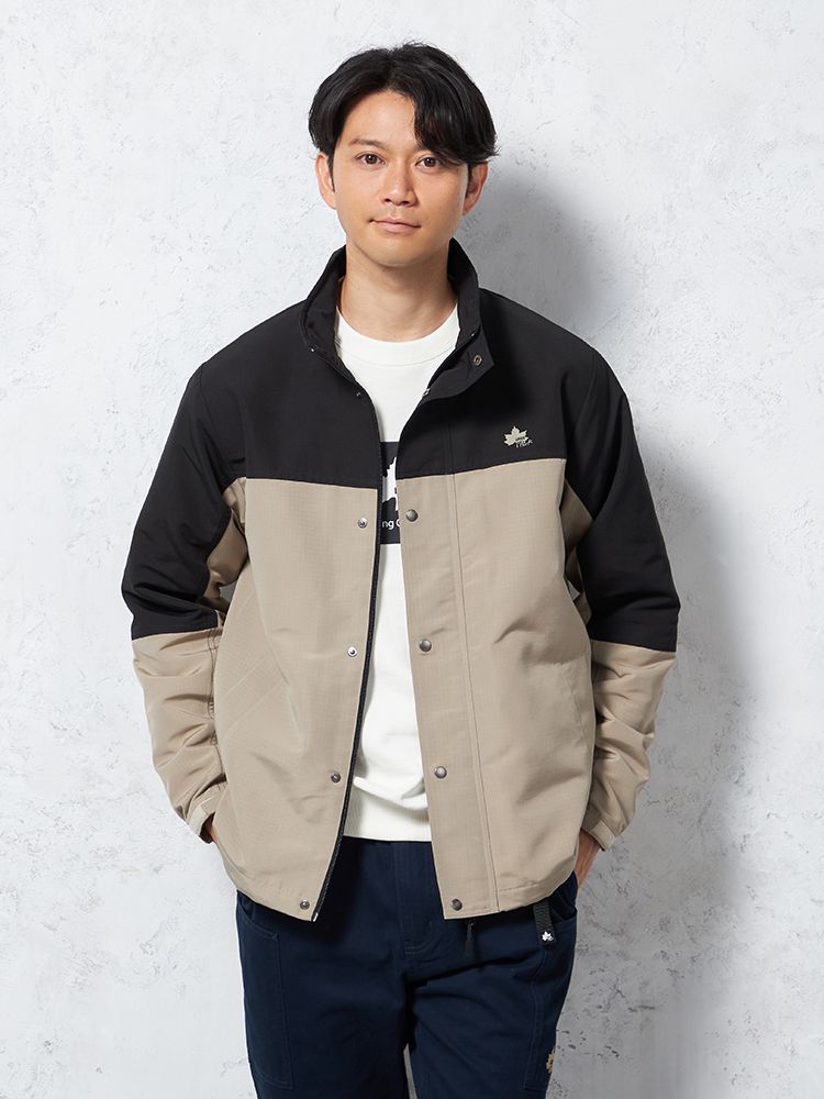 【LOGOS-ロゴス-】撥水加工半裏メッシュブルゾン無地カジュアルアウター