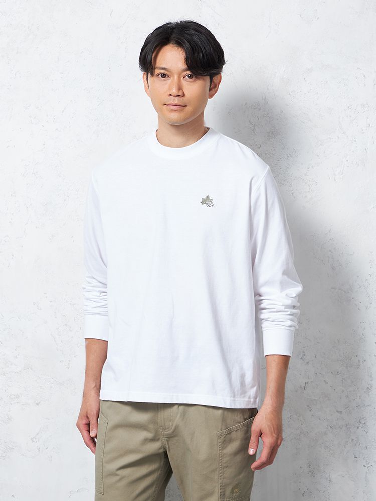 【LOGOS-ロゴス-】天竺プリントＴシャツ無地カジュアルインナー