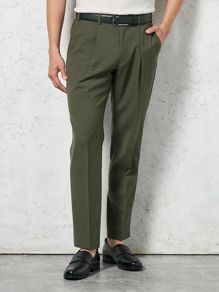 【接触冷感】パンツワンタック超軽量TW素材【セットアップ商品有】リッケンバッカーブラック春夏