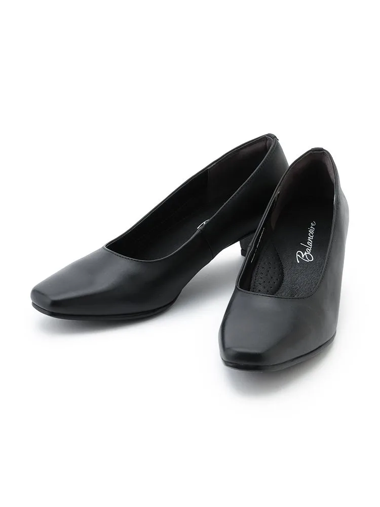 【レディースシューズ】Balancoire制菌吸水速乾中敷きプレーンパンプスパンプス革ブラック通年【レディース】